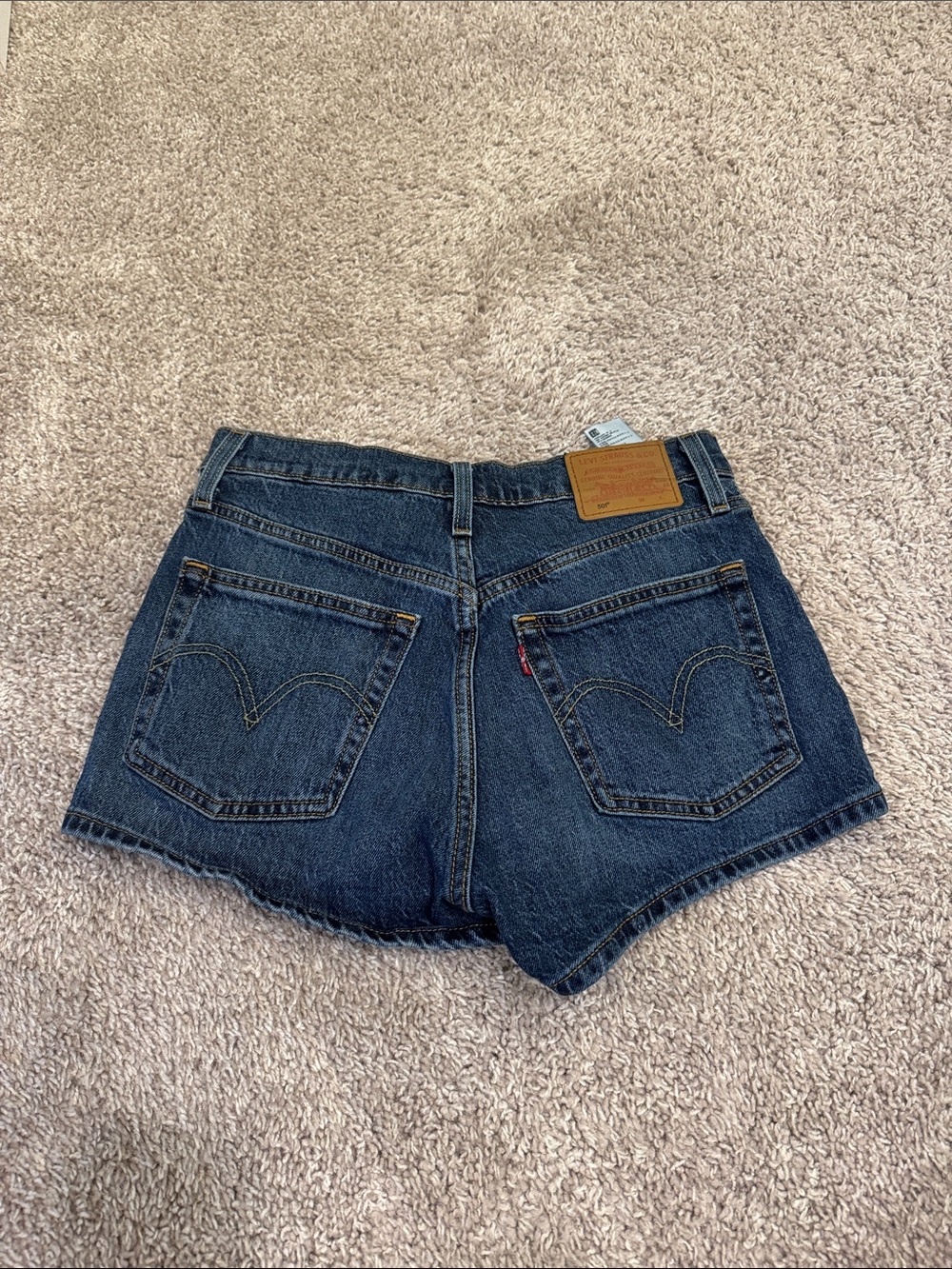 Levi's Blue Denim High-Rise Women's Jean Shorts